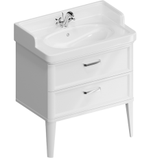 Тумба с раковиной Kerama Marazzi Pompei N 80 белая, с 2 ящиками
