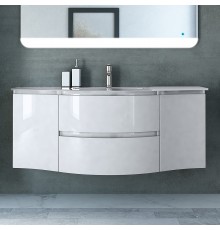 Тумба с раковиной Cezares Vague 140 bianco lucido