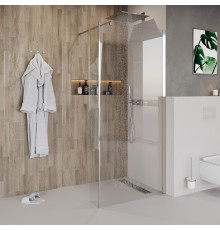 Душевая перегородка Niagara Nova NG-664-11 110x195 профиль хром, стекло прозрачное