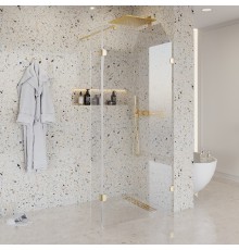 Душевая перегородка Niagara Nova NG-642-11 GOLD 110x195 профиль золото, стекло прозрачное