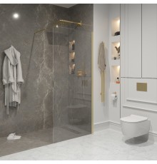 Душевая перегородка Niagara Nova NG-643-90 GOLD 90x195 профиль золото, стекло прозрачное