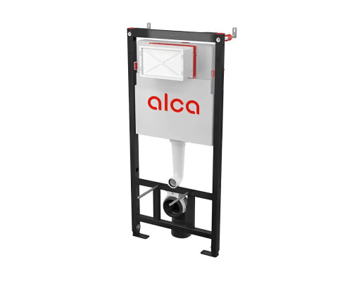 AM101/1120-4:1 RU M670-0001 AlcaPlast Инсталляция с белой глянцевой кнопкой и шумоизоляцией AM101/1120+M670+M91 (AM101/1120-4:1 RU M670-0001)