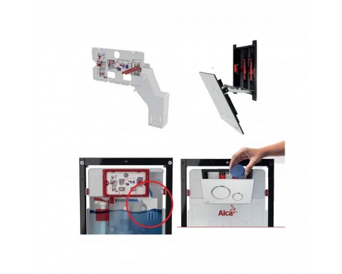 Инсталляция с черной матовой кнопкой и шумоизоляцией AlcaPlast AM101/1120+M678+M91 (AM101/1120-4:1 RU M678-0001)