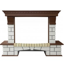 Портал Royal Flame Pierre Luxe темный дуб под очаг Dioramic 33 LED FX