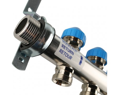 *12180711001 REHAU RAUTHERM S Распределительный коллектор HKV на 7 контуров нерж .сталь (без шаровых кранов) (12180711001)