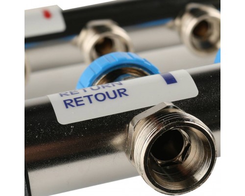 *12180711001 REHAU RAUTHERM S Распределительный коллектор HKV на 7 контуров нерж .сталь (без шаровых кранов) (12180711001)