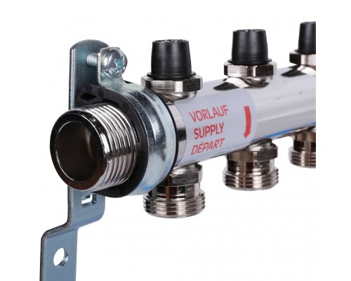 *12180911001 REHAU RAUTHERM S Распределительный коллектор HKV на 9 контуров нерж .сталь (без шаровых кранов) (12180911001)