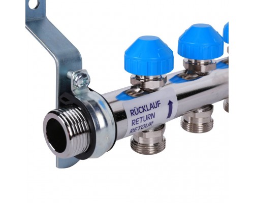 *12180911001 REHAU RAUTHERM S Распределительный коллектор HKV на 9 контуров нерж .сталь (без шаровых кранов) (12180911001)