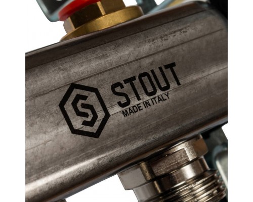 Коллектор из нержавеющей стали без расходомеров STOUT 11 выходов (SMS 0922 000011)