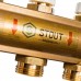 Распределительный коллектор из латуни без расходомеров STOUT 9 выходов (SMB 0468 000009)