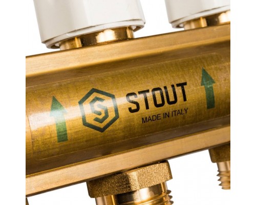 Распределительный коллектор из латуни без расходомеров STOUT 11 выходов (SMB 0468 000011) Распределительный коллектор из латуни без расходомеров STOUT 11 выходов (SMB 0468 000011)