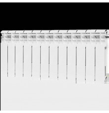 Радиатор биметаллический ROMMER Profi BM 350 12 секций боковое подключение (BI350-80-80-130) (RAL9016) RBM-1210-035012 (RBM-1210-035012)