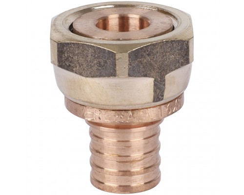 Переходник REHAU RAUTITAN с накидной гайкой 16-G 1/2 RX+ для труб из сшитого полиэтилена аксиальный (14563351001)