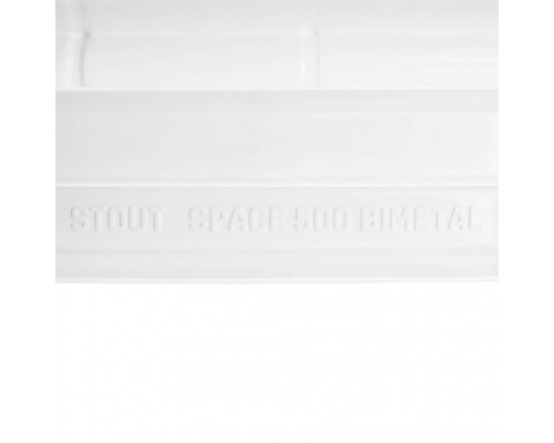 Радиатор биметаллический STOUT Space 500 14 секций боковое подключение RAL9016 SRB-0310-050014 (SRB-0310-050014)