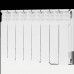 Радиатор биметаллический STOUT Space 350 8 секций боковое подключение RAL9016 SRB-0310-035008 (SRB-0310-035008)
