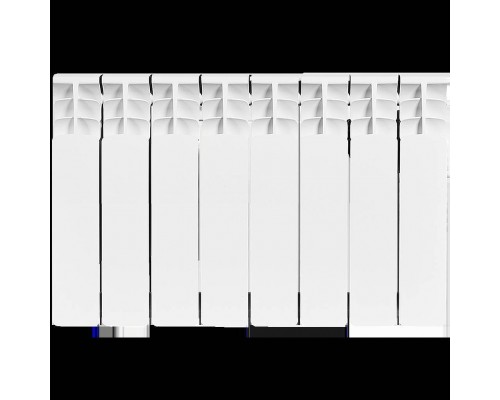 Радиатор биметаллический STOUT Space 350 8 секций боковое подключение RAL9016 SRB-0310-035008 (SRB-0310-035008)