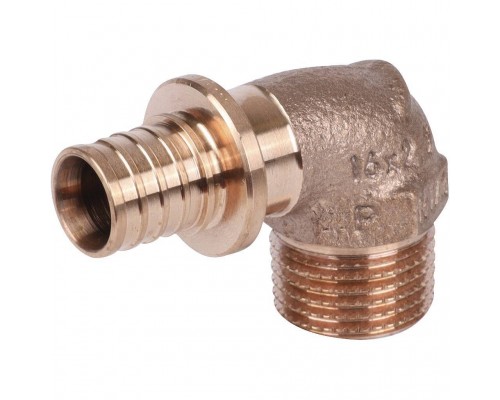 Угольник-переходник REHAU RAUTITAN с наружной резьбой 16-R 1/2 RX+ для труб из сшитого полиэтилена аксиальный (14563471001)