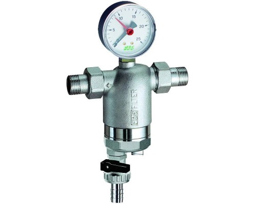 Фильтр FAR 1/2 (НР-ВР) с манометром, 100 мкм, Max 95C, 25 бар (FA 3946 12100) Фильтр FAR 1/2 (НР-ВР) с манометром, 100 мкм, Max 95C, 25 бар (FA 3946 12100)