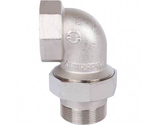 Разъемное угловое соединение STOUT американка ВН 2 уплотнение под гайкой o-ring кольцо, никелированное (SFT-0057-000002)