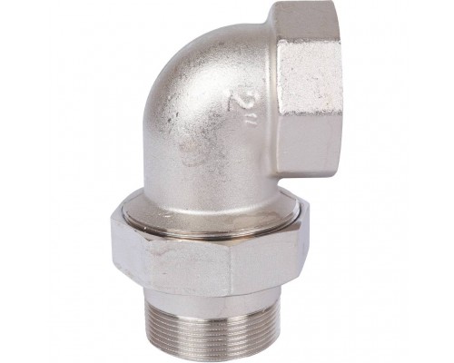 Разъемное угловое соединение STOUT американка ВН 2 уплотнение под гайкой o-ring кольцо, никелированное (SFT-0057-000002)