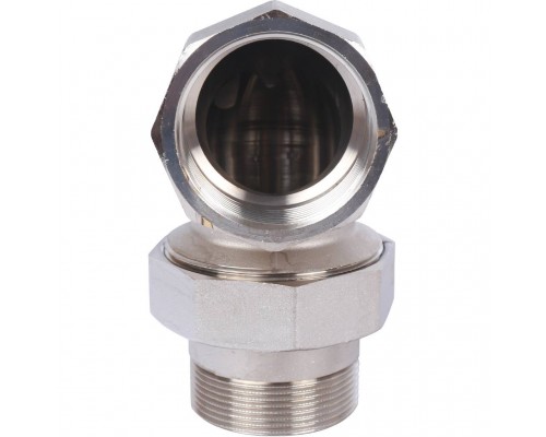 Разъемное угловое соединение STOUT американка ВН 2 уплотнение под гайкой o-ring кольцо, никелированное (SFT-0057-000002)