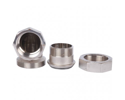 Разъемное угловое соединение STOUT американка ВН 2 уплотнение под гайкой o-ring кольцо, никелированное (SFT-0057-000002)