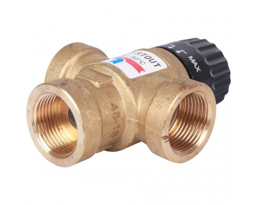 Термостатический смесительный клапан STOUT для систем отопления и ГВС 3/4 ВР 35-60°С KV 1,6 SVM-0110-166020 (SVM-0110-166020)