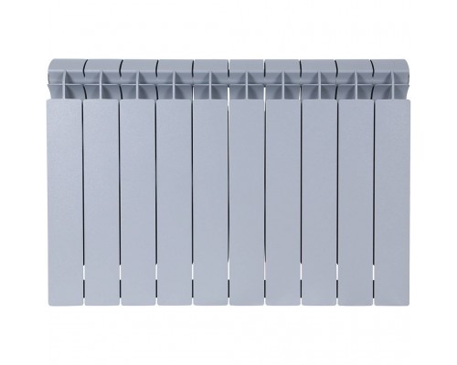Радиатор биметаллический Global STYLE PLUS 500 10 секций боковое подключение (цвет cod.08 grigio argento opaco metallizzato 2676 (серый)) 155271 (155271)