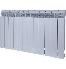 Радиатор биметаллический Global STYLE PLUS 500 12 секций боковое подключение (цвет cod.08 grigio argento opaco metallizzato 2676 (серый)) 155272 (155272)