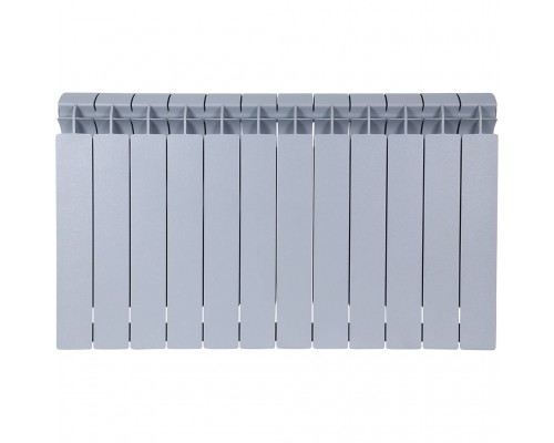 Радиатор биметаллический Global STYLE PLUS 500 12 секций боковое подключение (цвет cod.08 grigio argento opaco metallizzato 2676 (серый)) 155272 (155272)