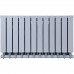 Радиатор биметаллический Global STYLE PLUS 500 12 секций боковое подключение (цвет cod.08 grigio argento opaco metallizzato 2676 (серый)) 155272 (155272)