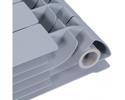 Радиатор биметаллический Global STYLE PLUS 500 12 секций боковое подключение (цвет cod.08 grigio argento opaco metallizzato 2676 (серый)) 155272 (155272)