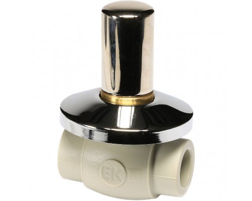 Шаровой кран Ekoplastik ППР под штукатурку с метал. крышкой 20 (SVEKPLK020RCT)