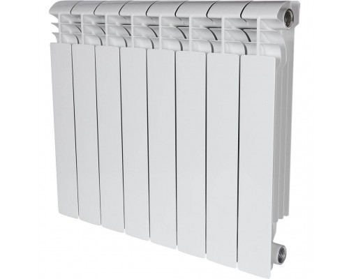 Радиатор алюминиевый STOUT VEGA 500 8 секций боковое подключение (белый RAL 9016) SRA-1310-050008 (SRA-1310-050008)