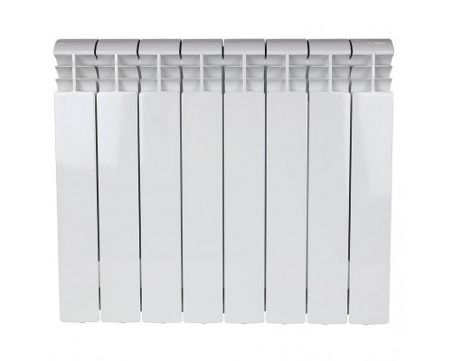 Радиатор алюминиевый STOUT VEGA 500 8 секций боковое подключение (белый RAL 9016) SRA-1310-050008 (SRA-1310-050008)