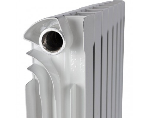 Радиатор алюминиевый STOUT VEGA 500 8 секций боковое подключение (белый RAL 9016) SRA-1310-050008 (SRA-1310-050008)