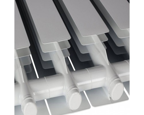 Радиатор алюминиевый STOUT VEGA 500 10 секций боковое подключение (белый RAL 9016) SRA-1310-050010 (SRA-1310-050010)