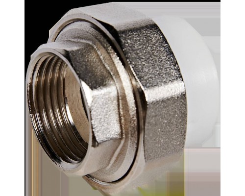 Муфта комбинированная Pro Aqua d=32-1 PP-R разъемная (американка) ВР Белая (PA20018) Муфта комбинированная Pro Aqua d=32-1 PP-R разъемная (американка) ВР Белая (PA20018)