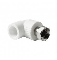 Угольник Pro Aqua d=20-3/4 PP-R с накидной гайкой Белый (PA29210)