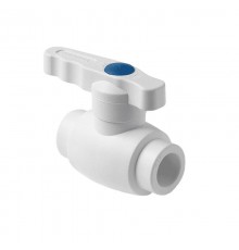 Шаровой кран Pro Aqua d= 50 PP-R полнопроходной Ultra Белый (PA40016)