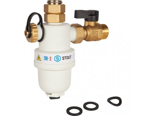Фильтр -шламоотделитель с магнитом для настенных котлов STOUT SFW-0072-000020 G 3/4M-G 3/4RN-G 3/4M, (SFW-0072-000020)