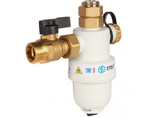 Фильтр -шламоотделитель с магнитом для настенных котлов STOUT SFW-0072-000020 G 3/4M-G 3/4RN-G 3/4M, (SFW-0072-000020)