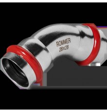 Угольник ROMMER 45°-ВПр, 28, из нержавеющей стали прессовой (RSS-0005-000028)
