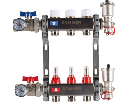 Коллектор из нержавеющей стали в сборе с расходомерами ROMMER 3 выхода (RMS-1210-000003) Коллектор из нержавеющей стали в сборе с расходомерами ROMMER 3 выхода (RMS-1210-000003)