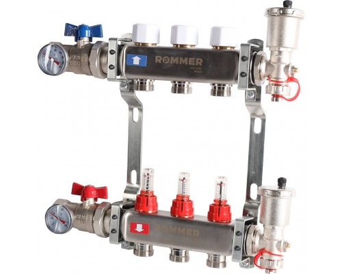 Коллектор из нержавеющей стали в сборе с расходомерами ROMMER 3 выхода (RMS-1210-000003) Коллектор из нержавеющей стали в сборе с расходомерами ROMMER 3 выхода (RMS-1210-000003)