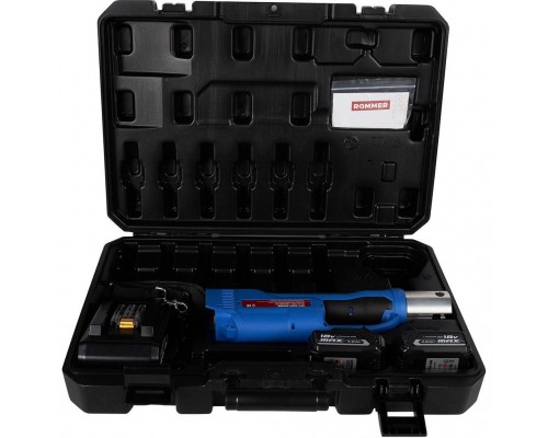 Набор пресс-инструмента ROMMER (пресс-инструмент, 2 аккумулятора 4.0 Ач, зарядное устройство, пластиковый чемодан) (RPT-0001-012108)