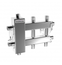 Балансировочный коллектор GIDRUSS BMSS-40-3DU (до 40 кВт, все контуры G, 4D-кронштейны K.UMS, подключение термодатчика) (BM 40A10 20)