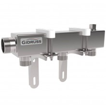 Распределительный коллектор GIDRUSS DMSS-32-25x3 (нерж., магистральное подкл. G 1, 3 контура G 1, воздухоотвод. Rp ) (1G 00433 17)