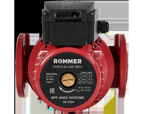 Насос циркуляционный фланцевый трехскоростной ROMMER 40-120F 380V RPF-0003-40120380 (RPF-0003-40120380) Насос циркуляционный фланцевый трехскоростной ROMMER 40-120F 380V RPF-0003-40120380 (RPF-0003-40120380)