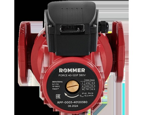 Насос циркуляционный фланцевый трехскоростной ROMMER 40-120F 380V RPF-0003-40120380 (RPF-0003-40120380) Насос циркуляционный фланцевый трехскоростной ROMMER 40-120F 380V RPF-0003-40120380 (RPF-0003-40120380)